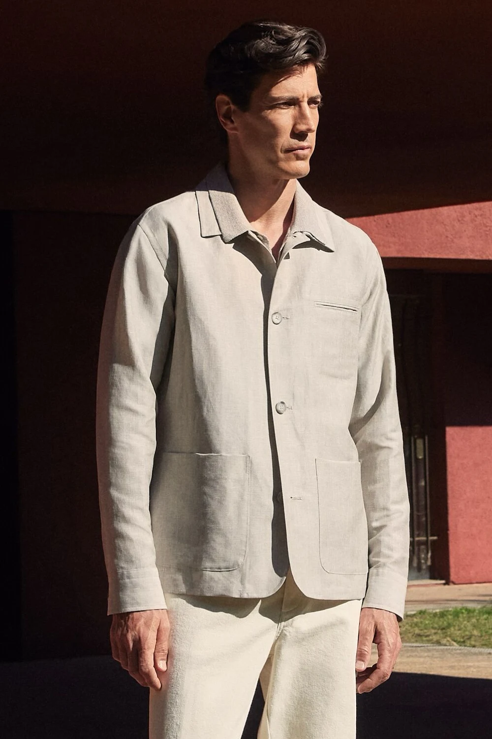 beige overshirt