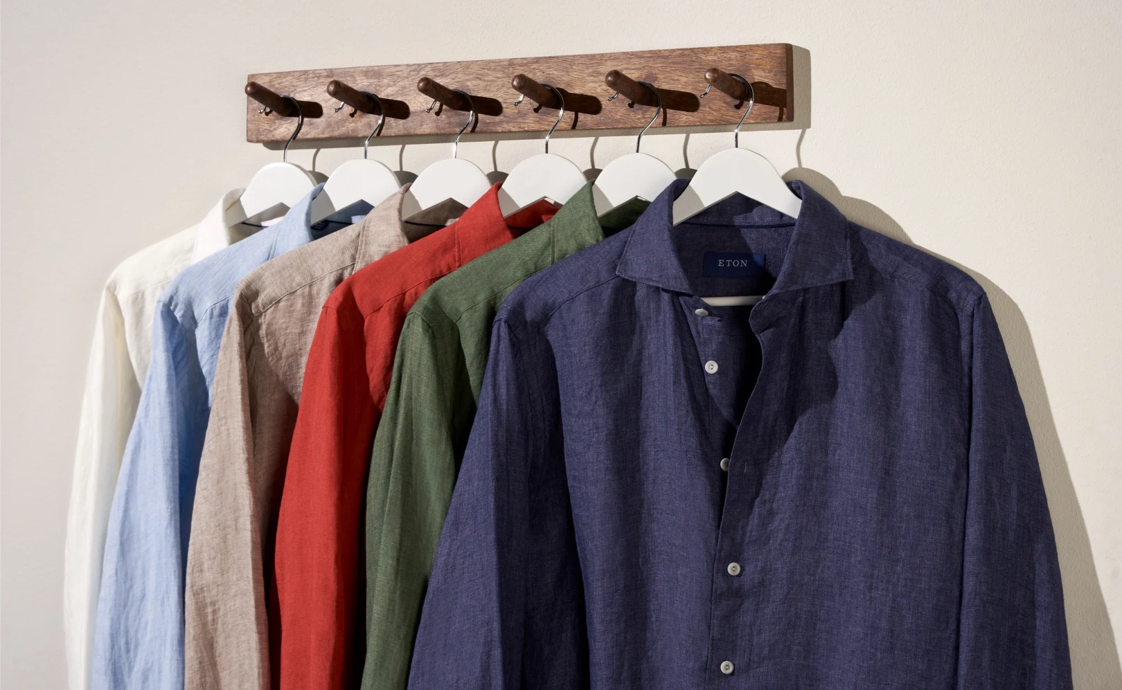 linen shirts in different colors