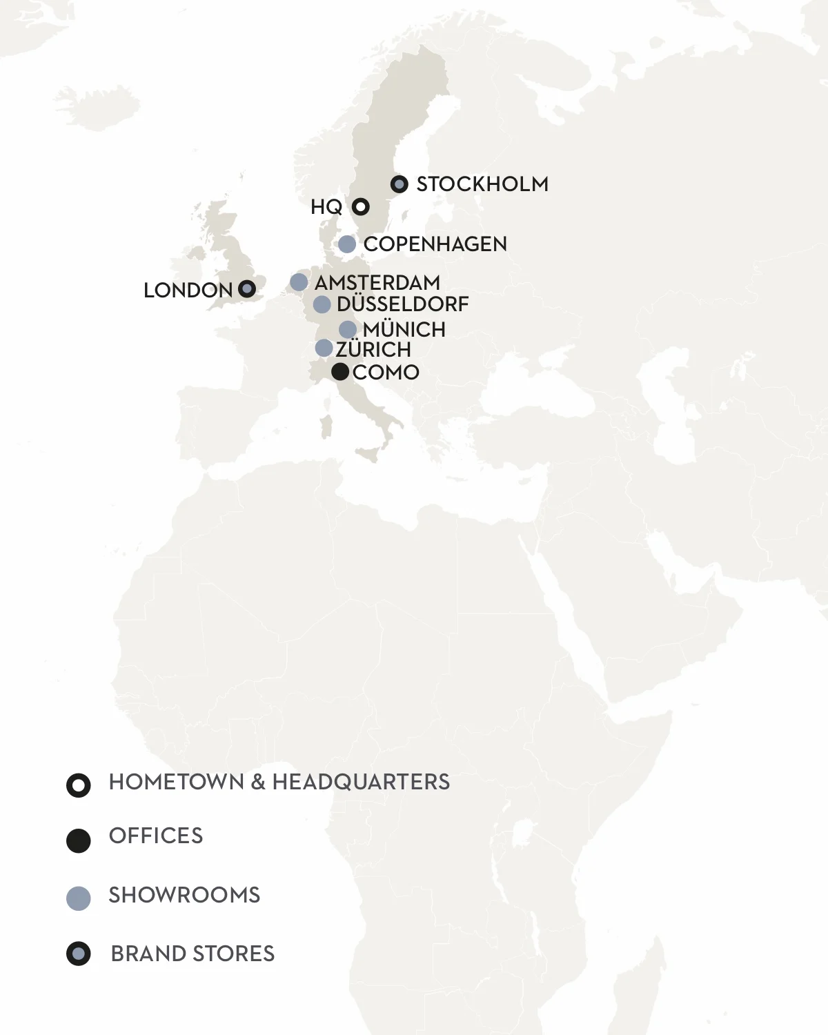 world map of eton stores and offices
