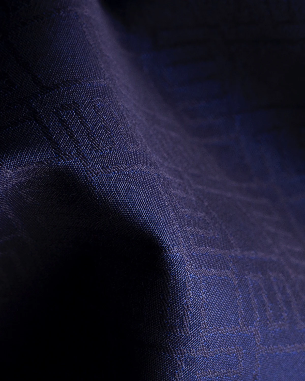 navy fabric close up