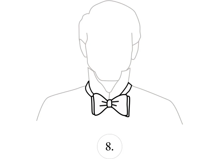 how to tie a bowtie step 8