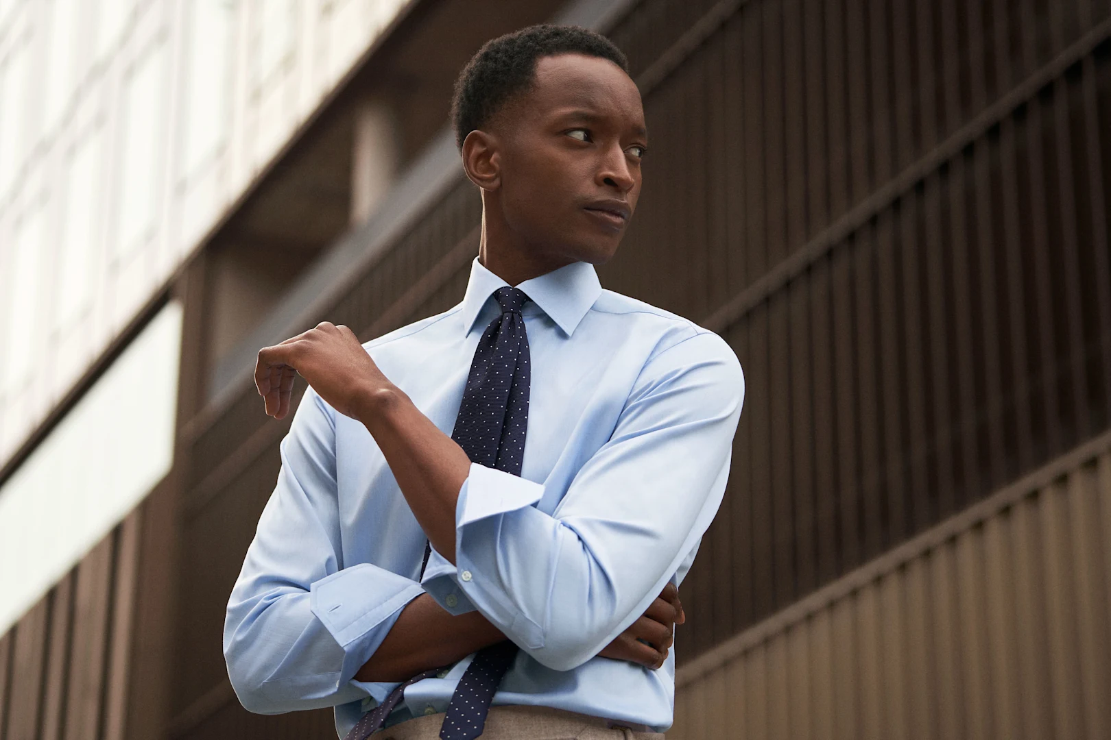 light blue signature twill