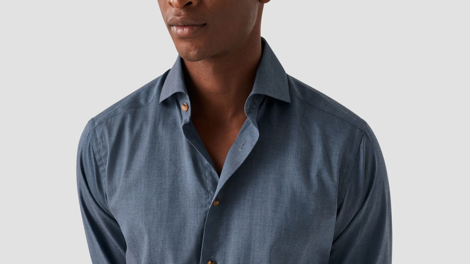 Wrinkle Resistant Flannel shirt on model