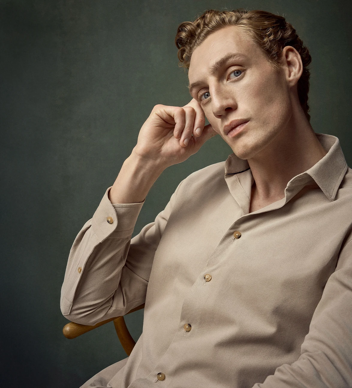 Eton beige corduroy shirt