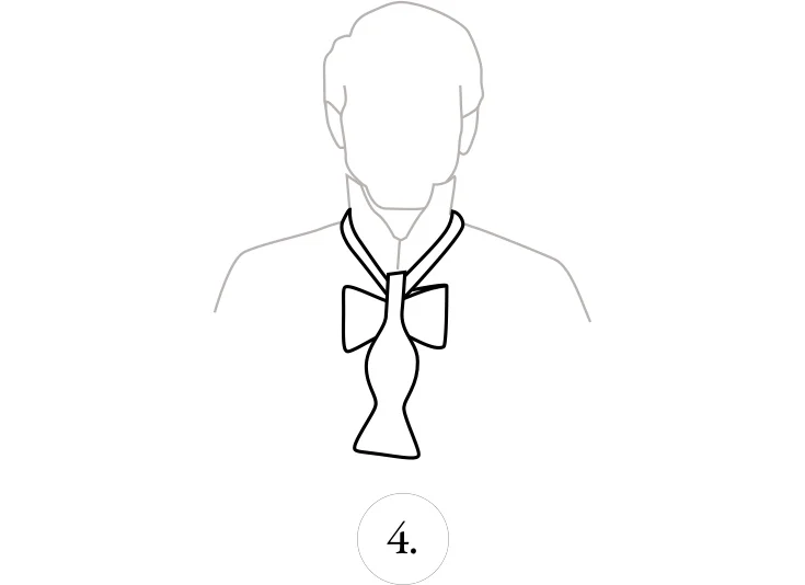 how to tie a bowtie step 4