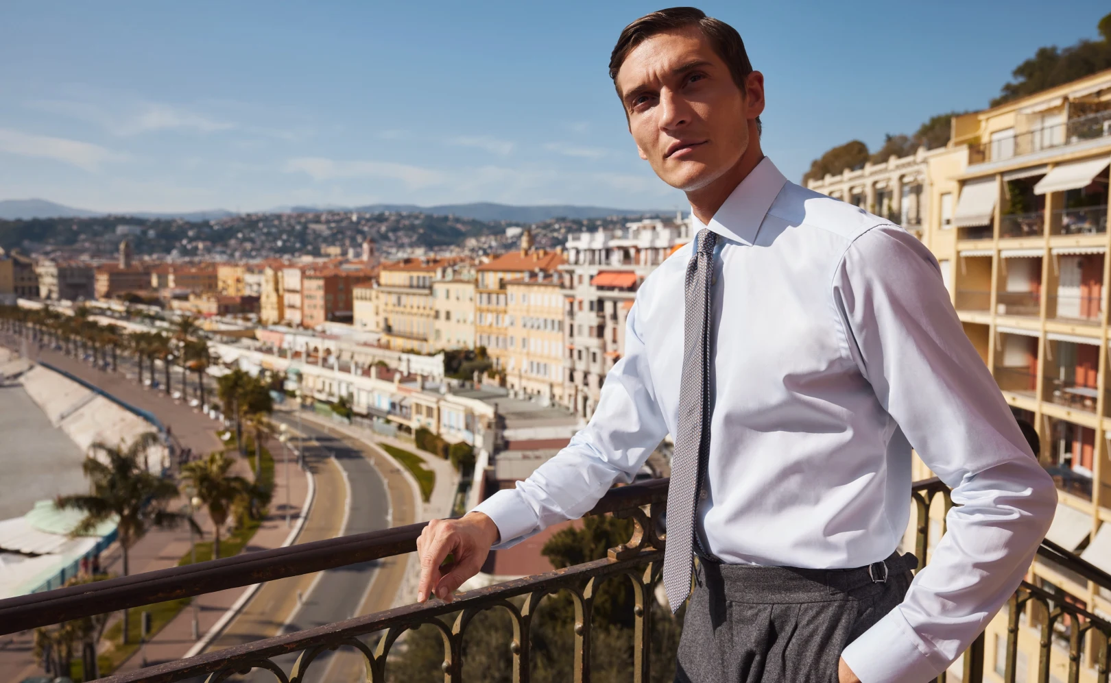 model in shirt and tie