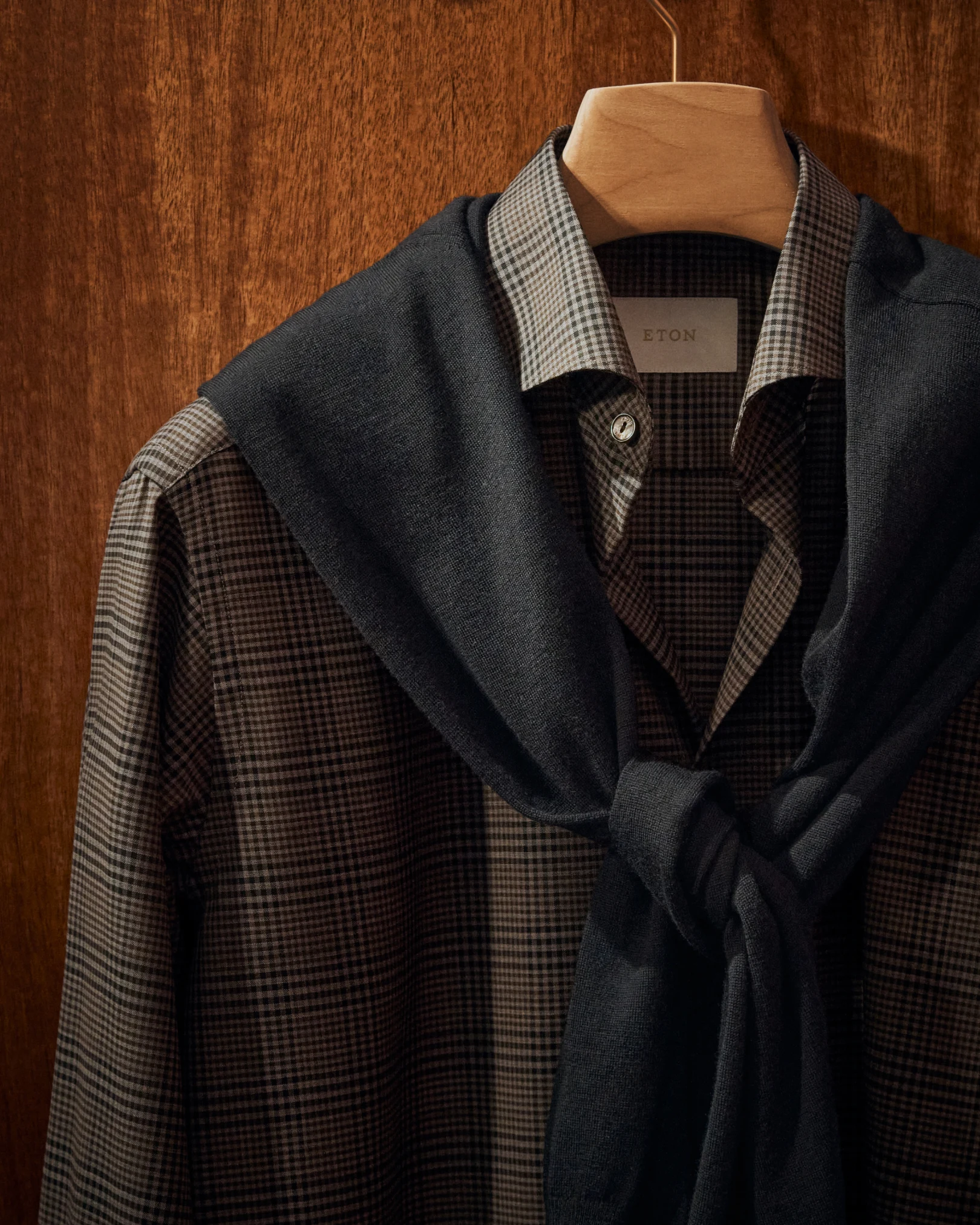 striped elevated shirt white collar