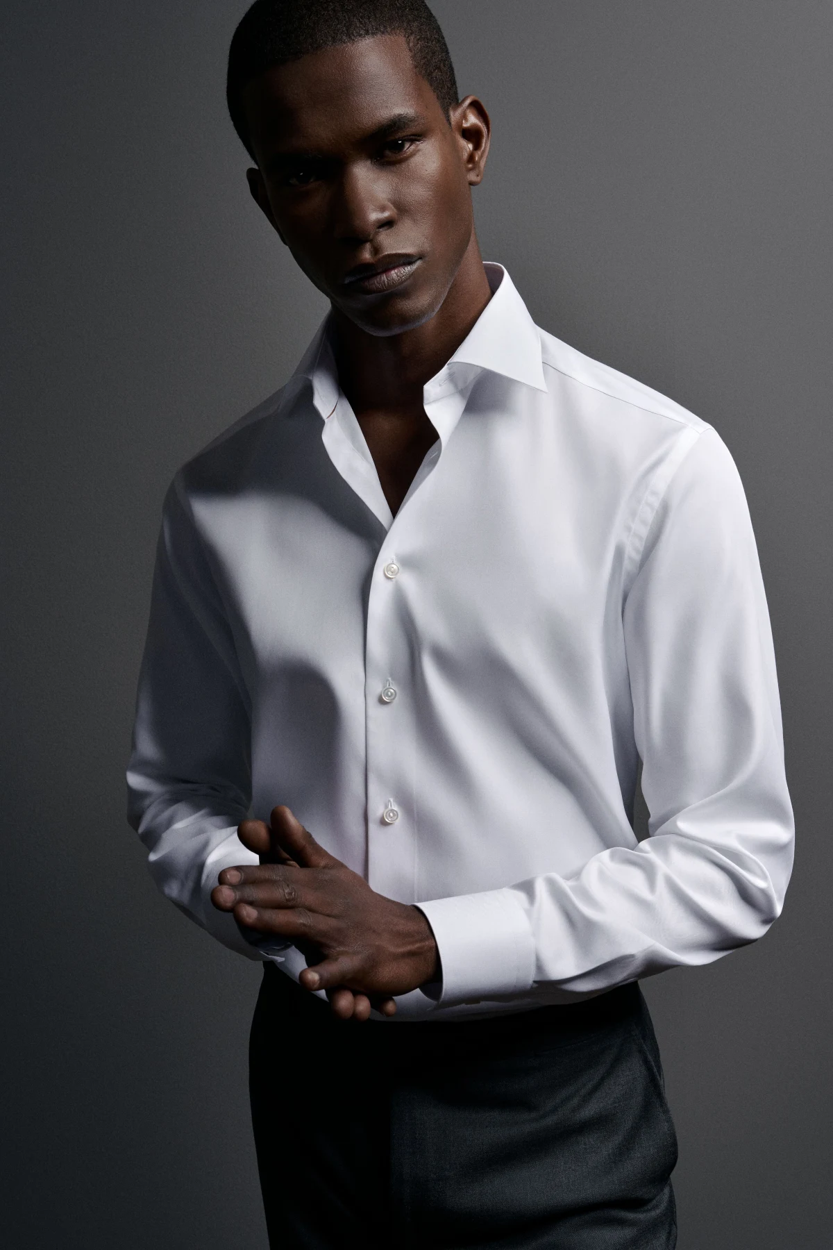 most exclusive white shirt on model