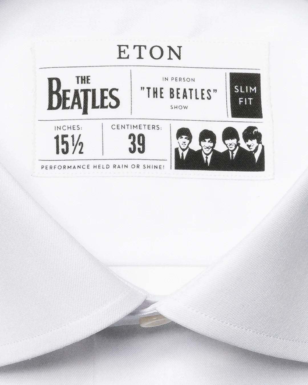 close up eton x the beatles shirt