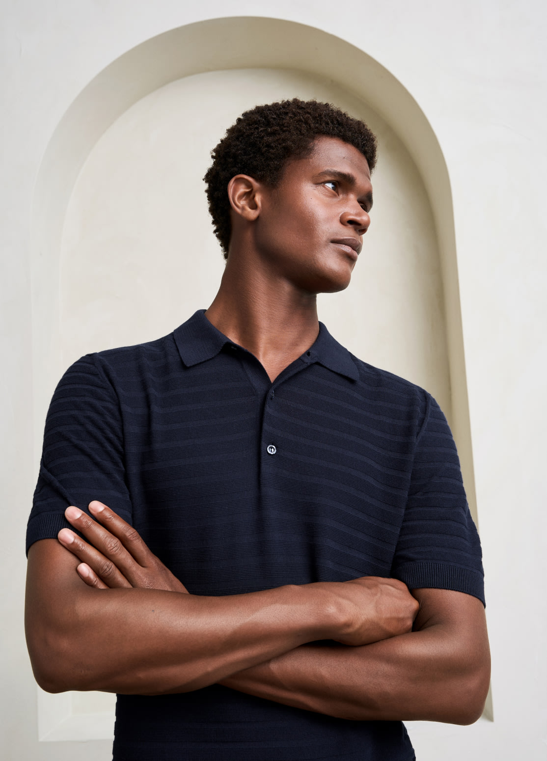 short sleeve on model