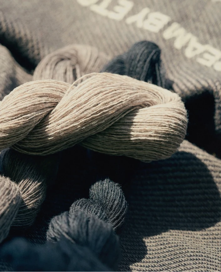 wool cashmere yarns closeup