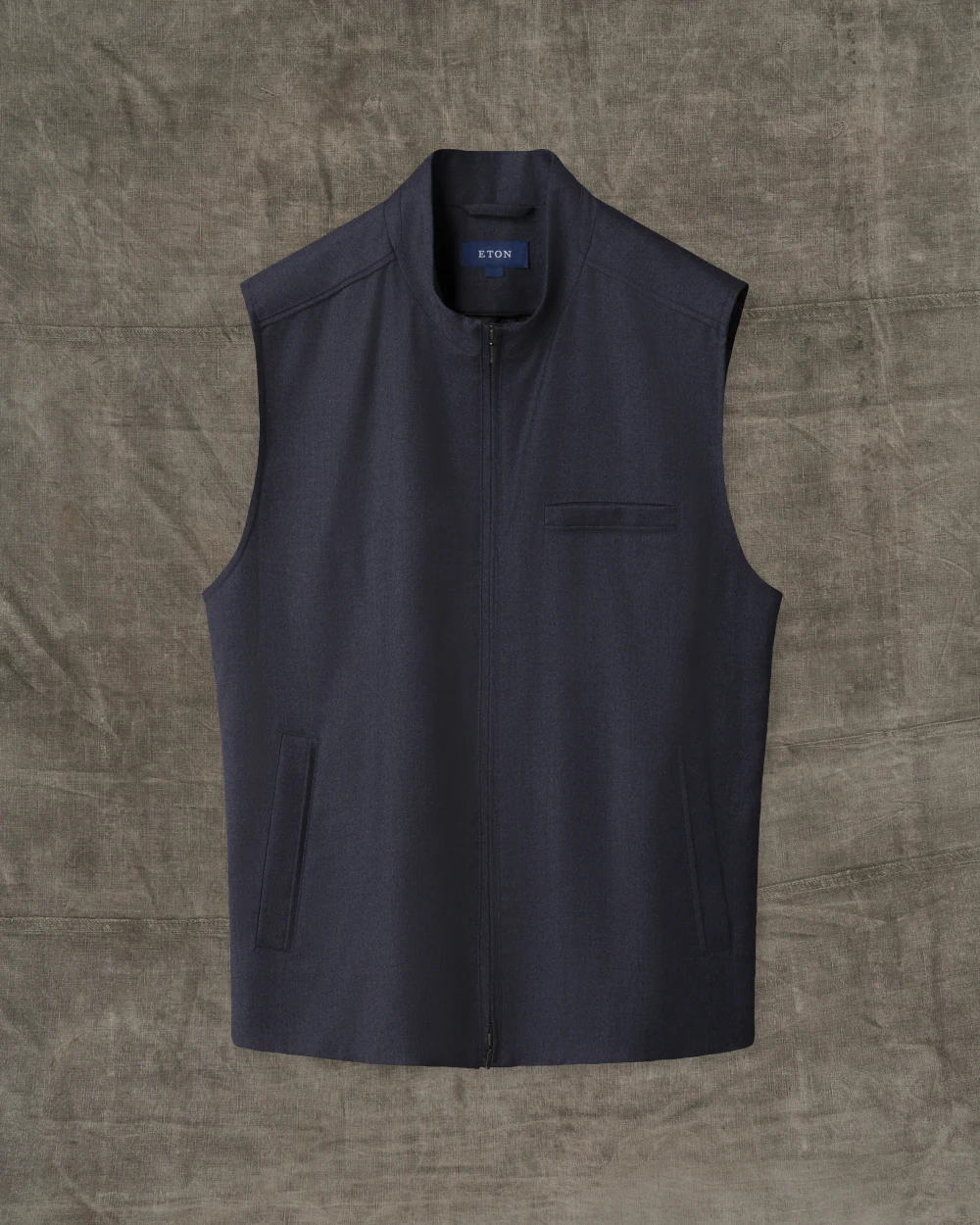 blue flanell vest