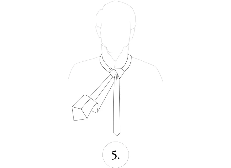 half windsor knot step 5