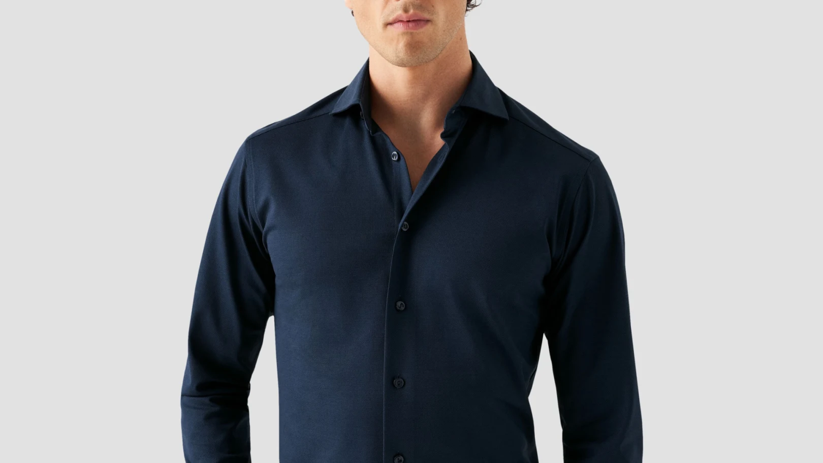 Pique Knit shirt on model