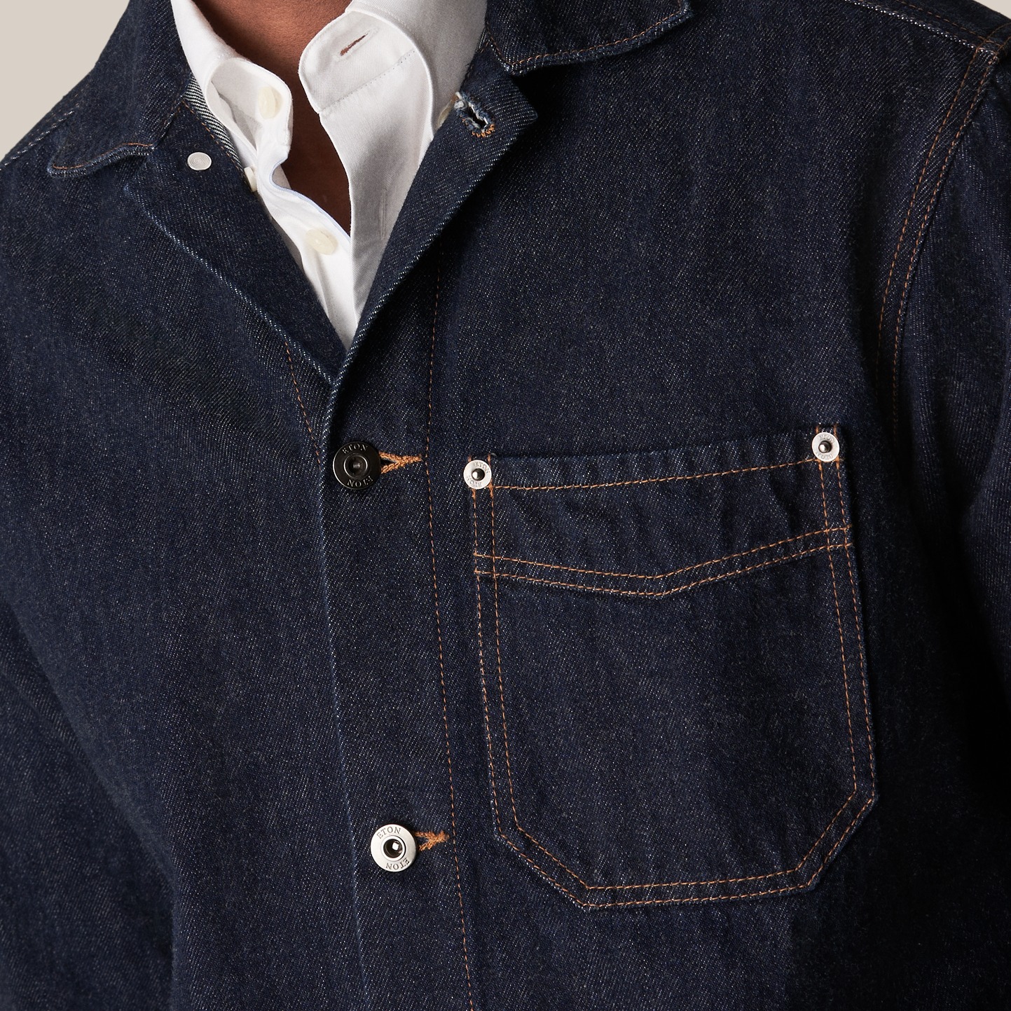 Blue Denim Overshirt - Eton