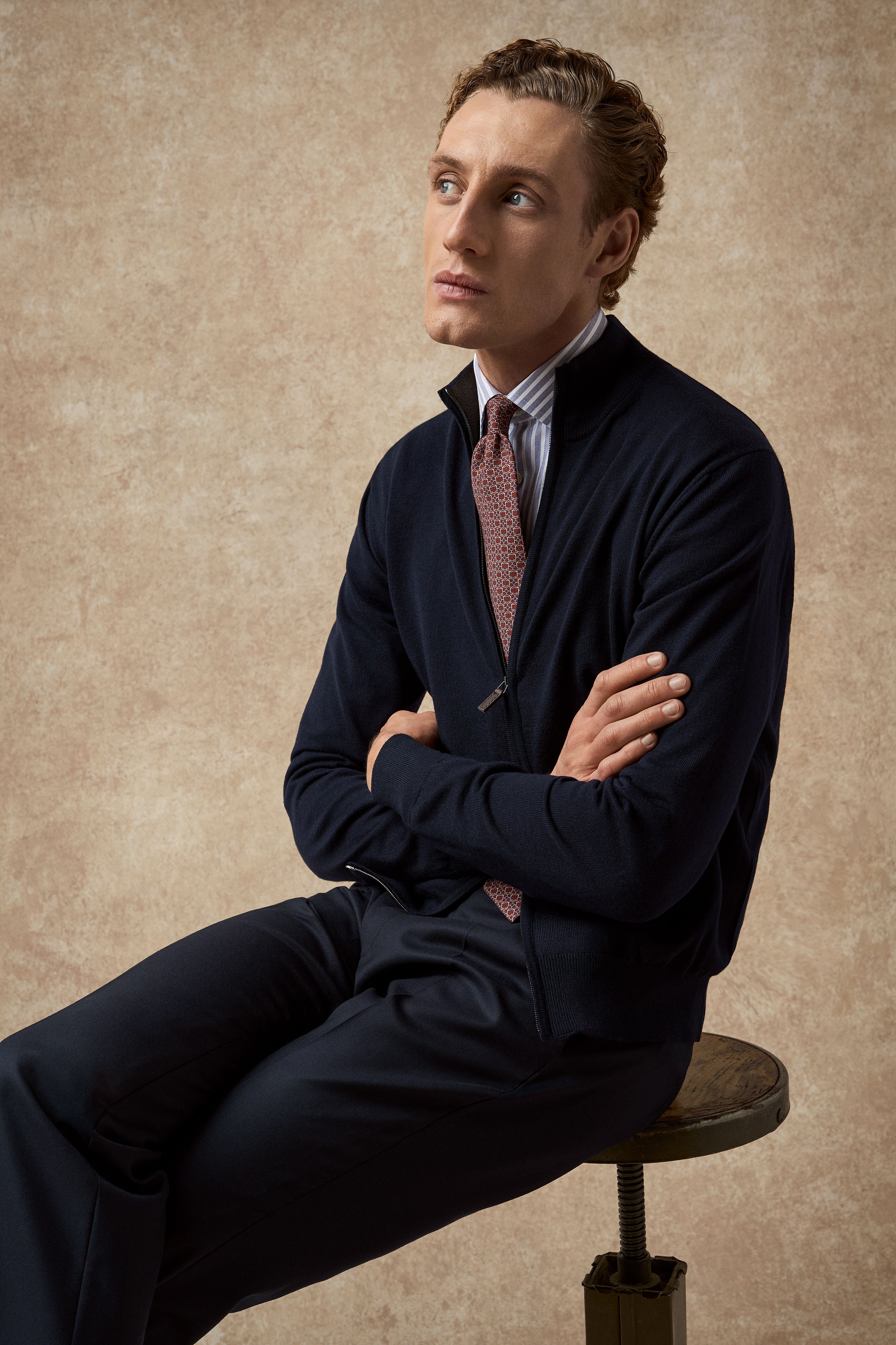 Full Zip Knit Cardigan - Eton