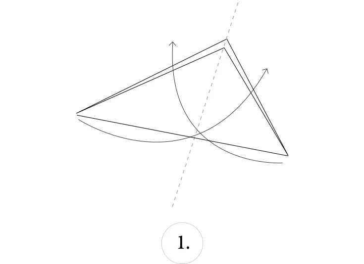 crown fold step 1