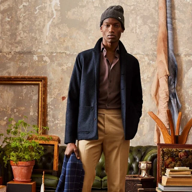 Big checked heavy flannel overshirt - blue check