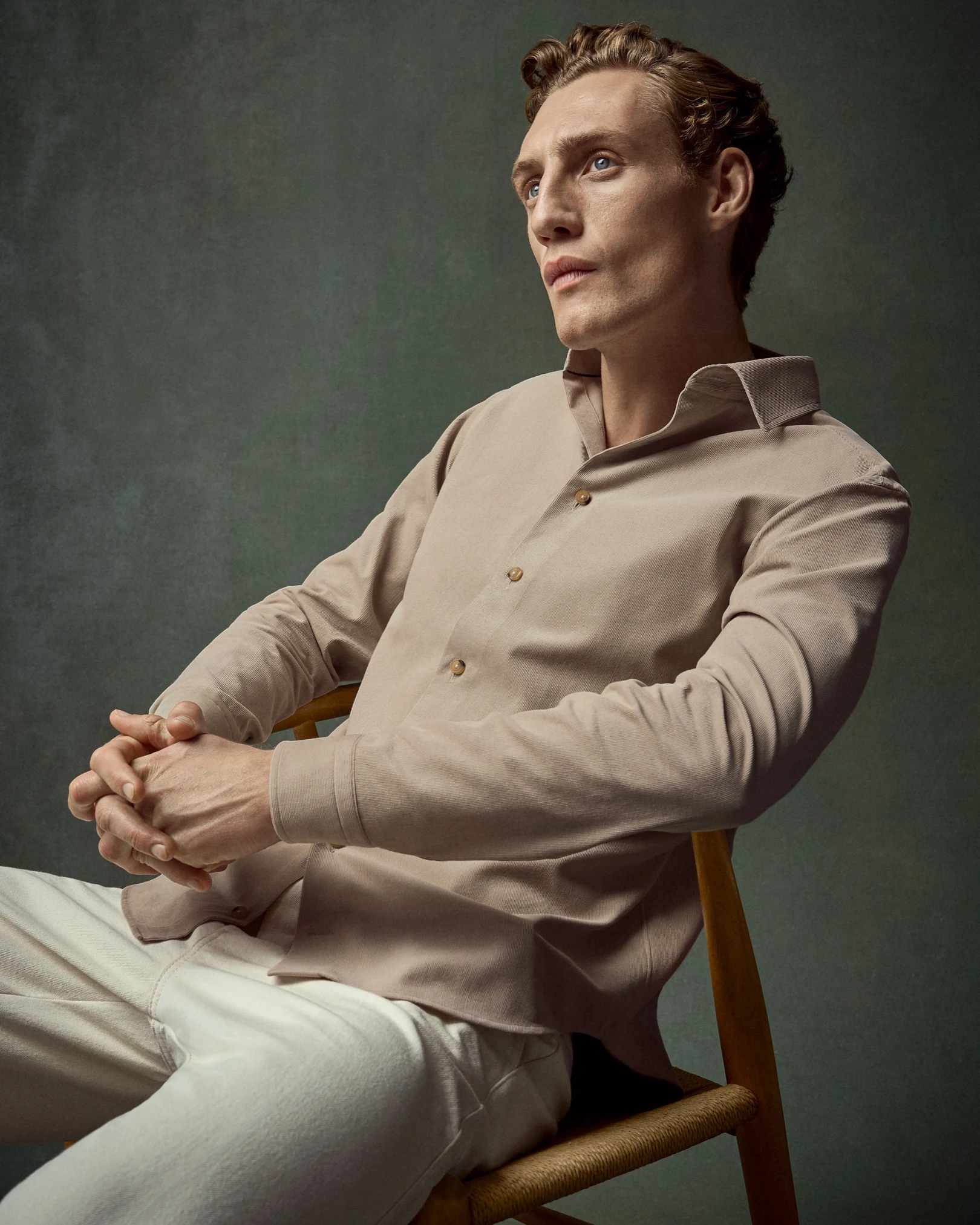 beige corduroy shirt