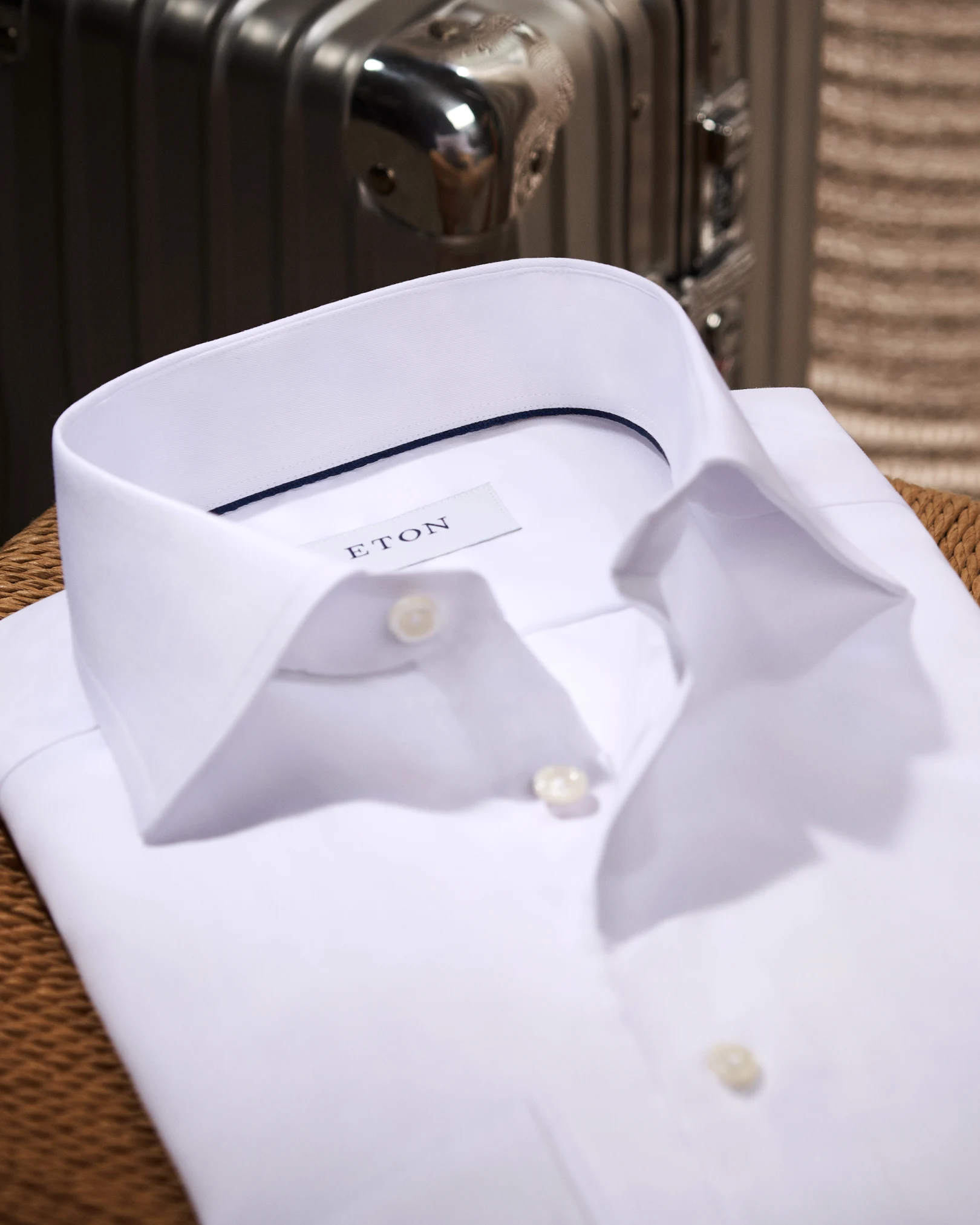 white signature twill shirt close up