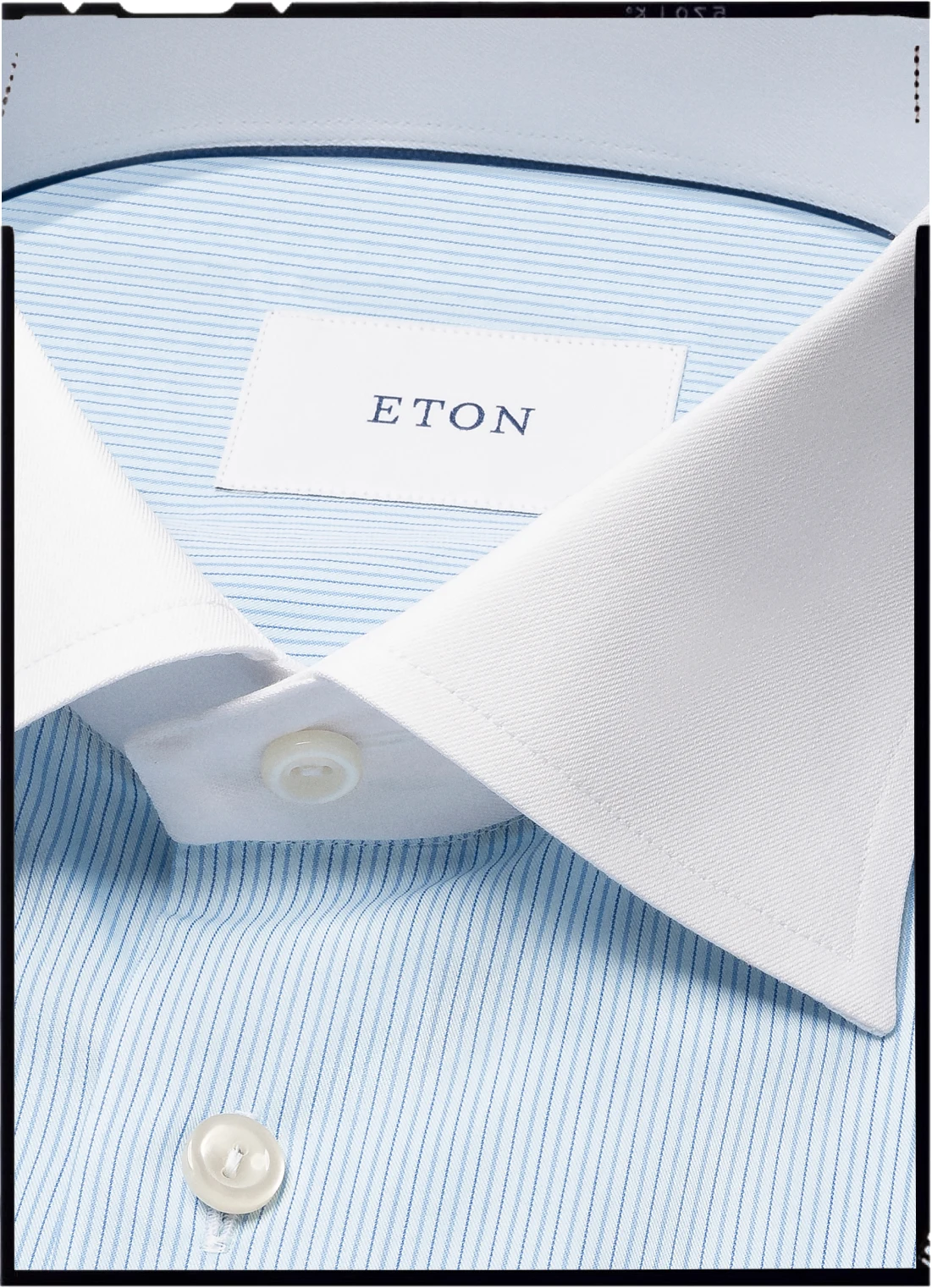 white collar blue shirt detail image