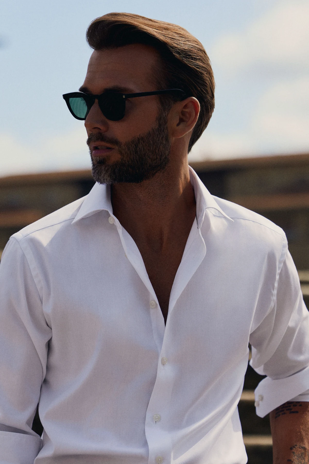 erik forsgren white signature twill shirt