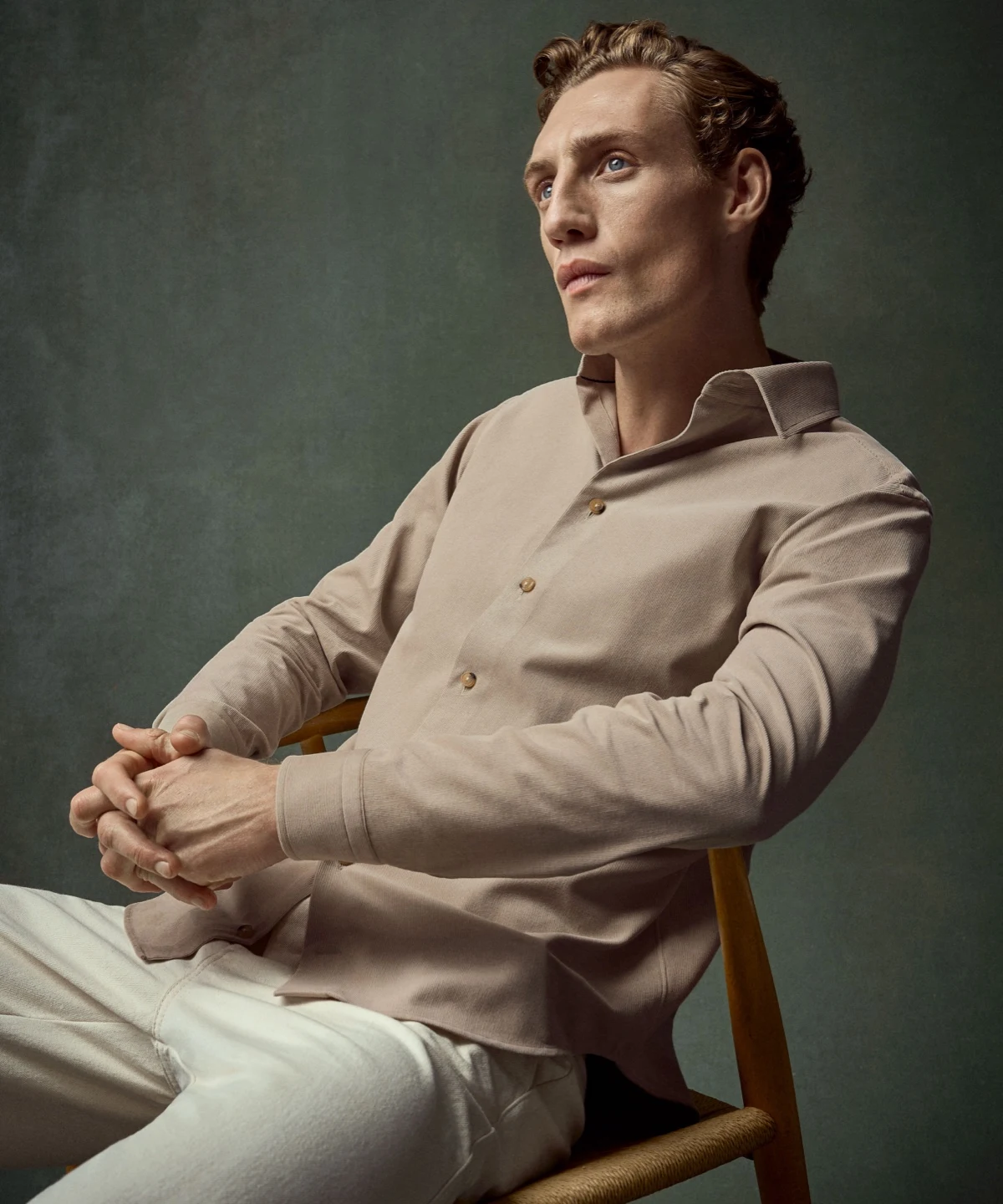 beige corduroy shirt