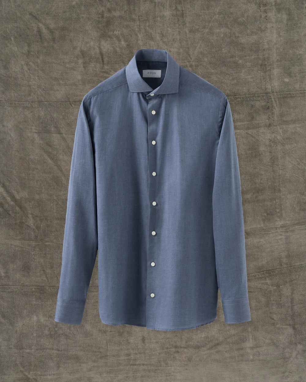 blue wrinkle free flanell shirt