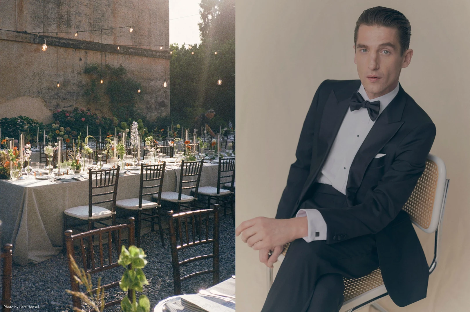 Smoking with bow tie