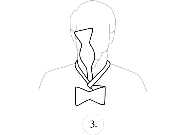 how to tie a bowtie step 3