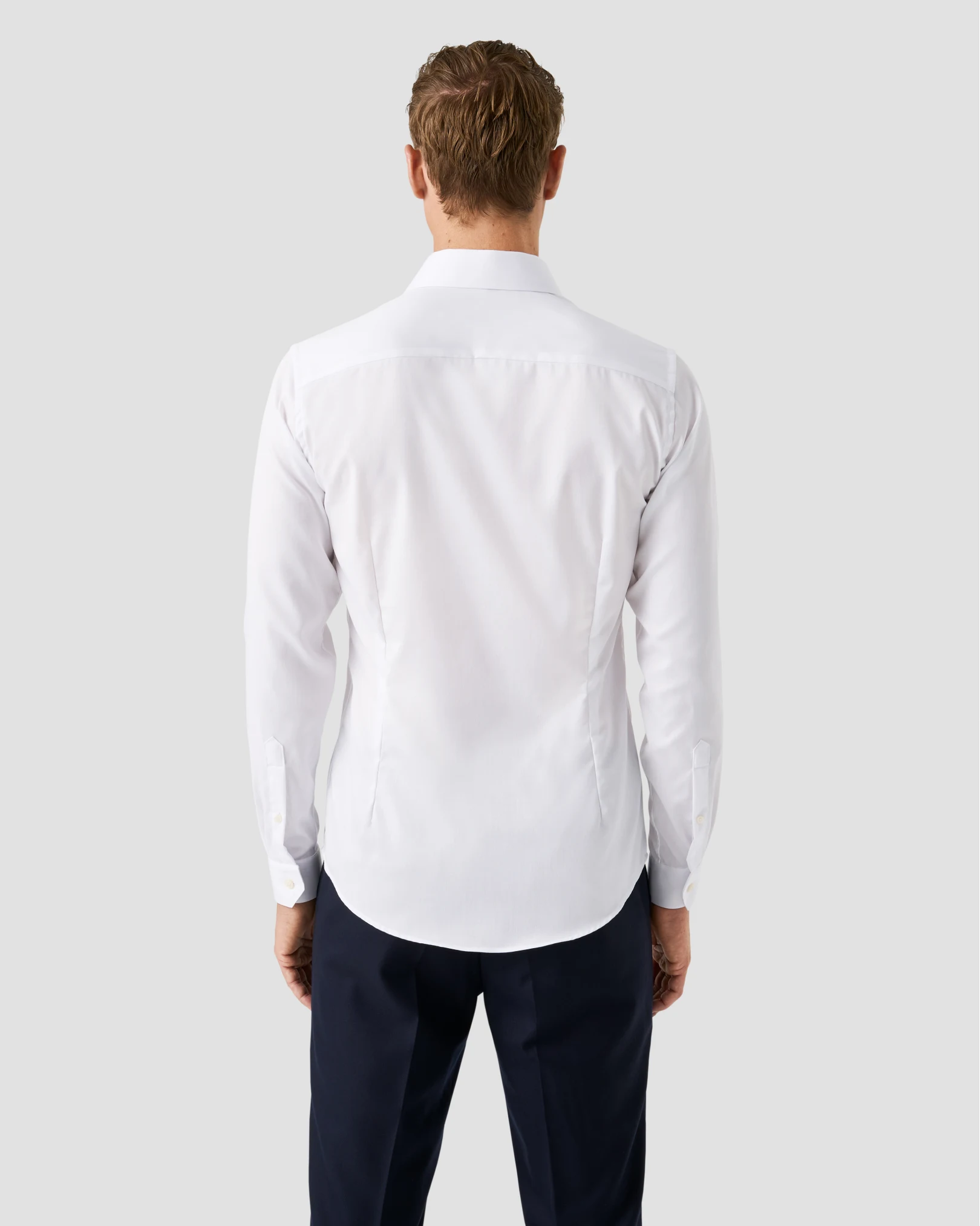 model in super slim fit shirt