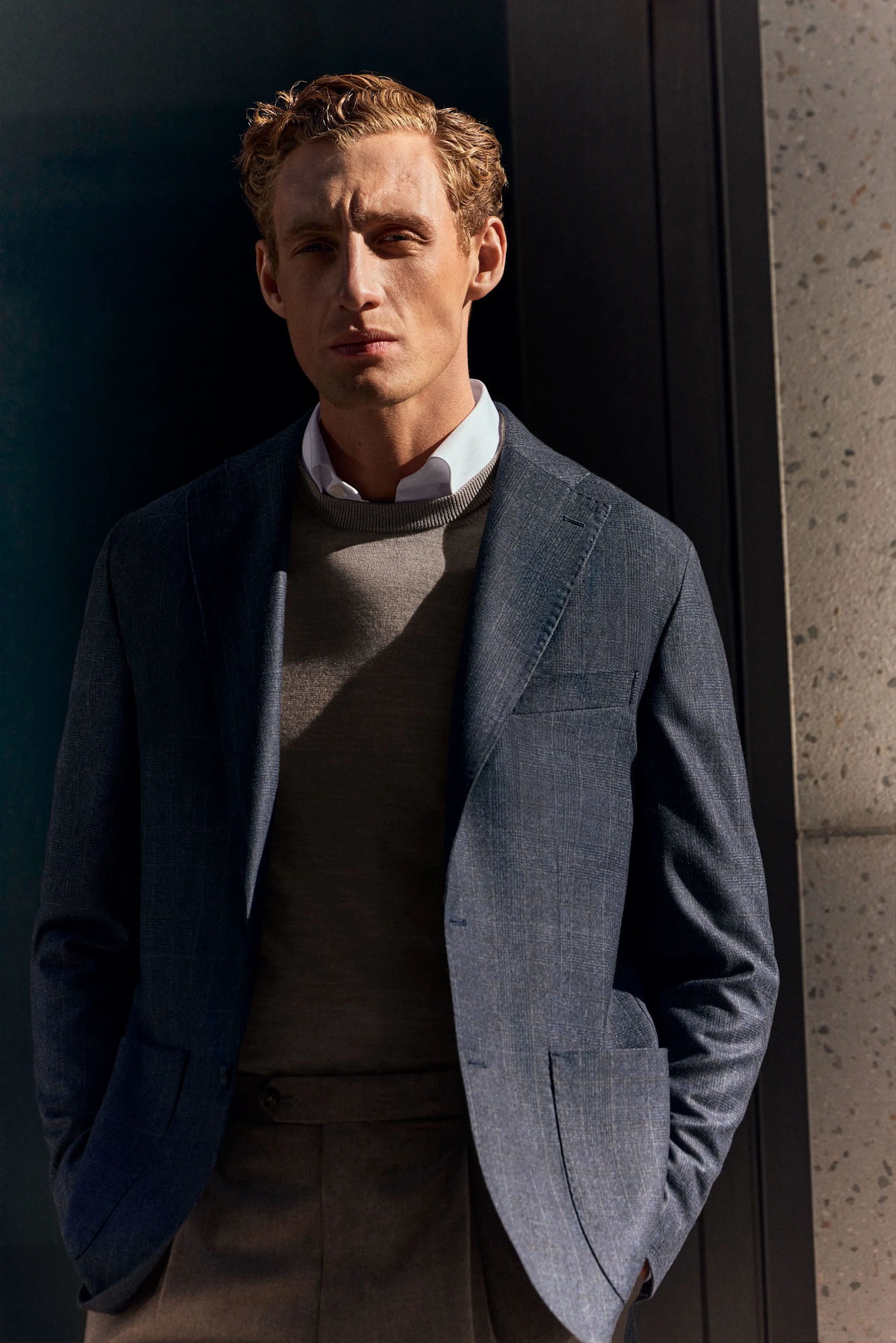 knit and soft jacket and shirt