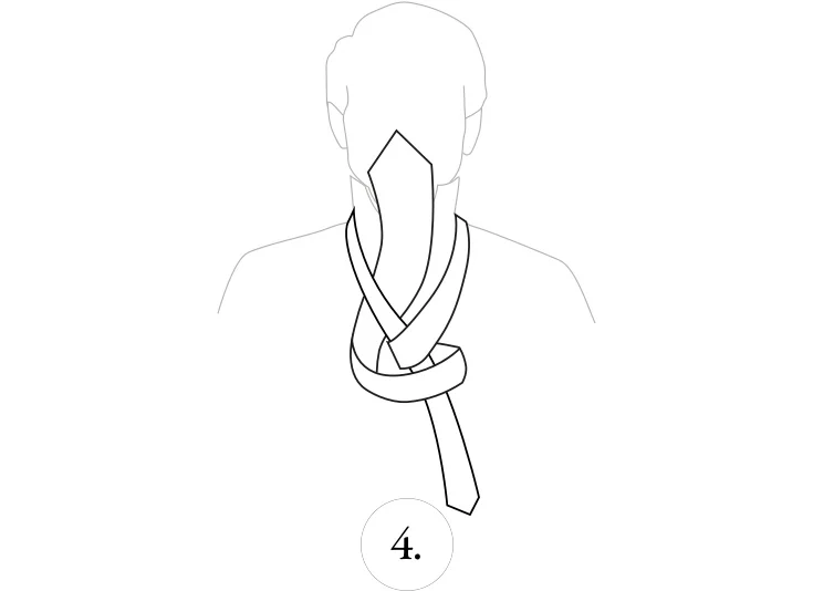 four in hand step by step 4