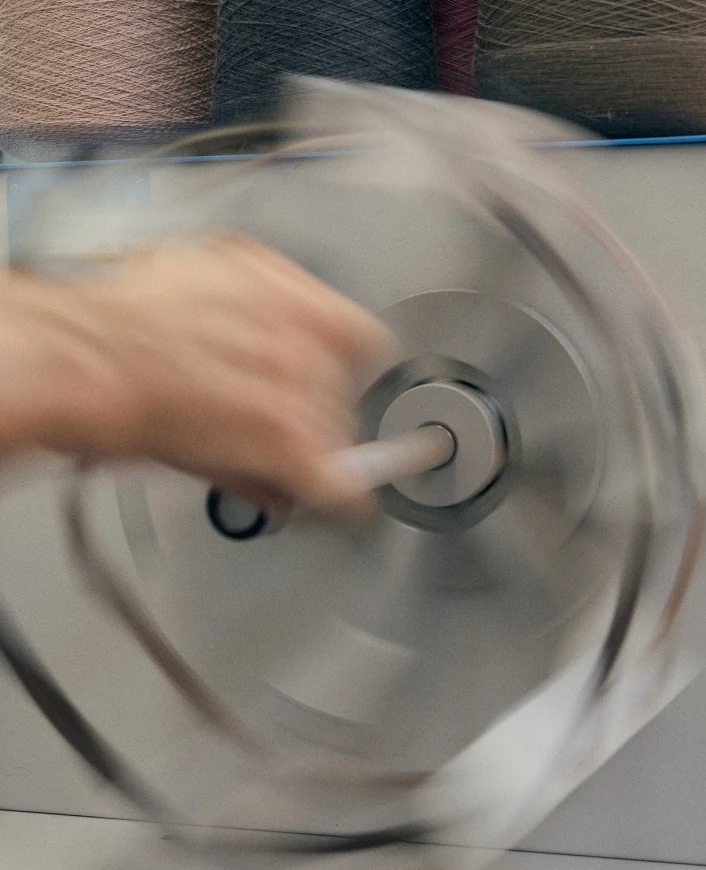 a spinning factory machine for producing textiles