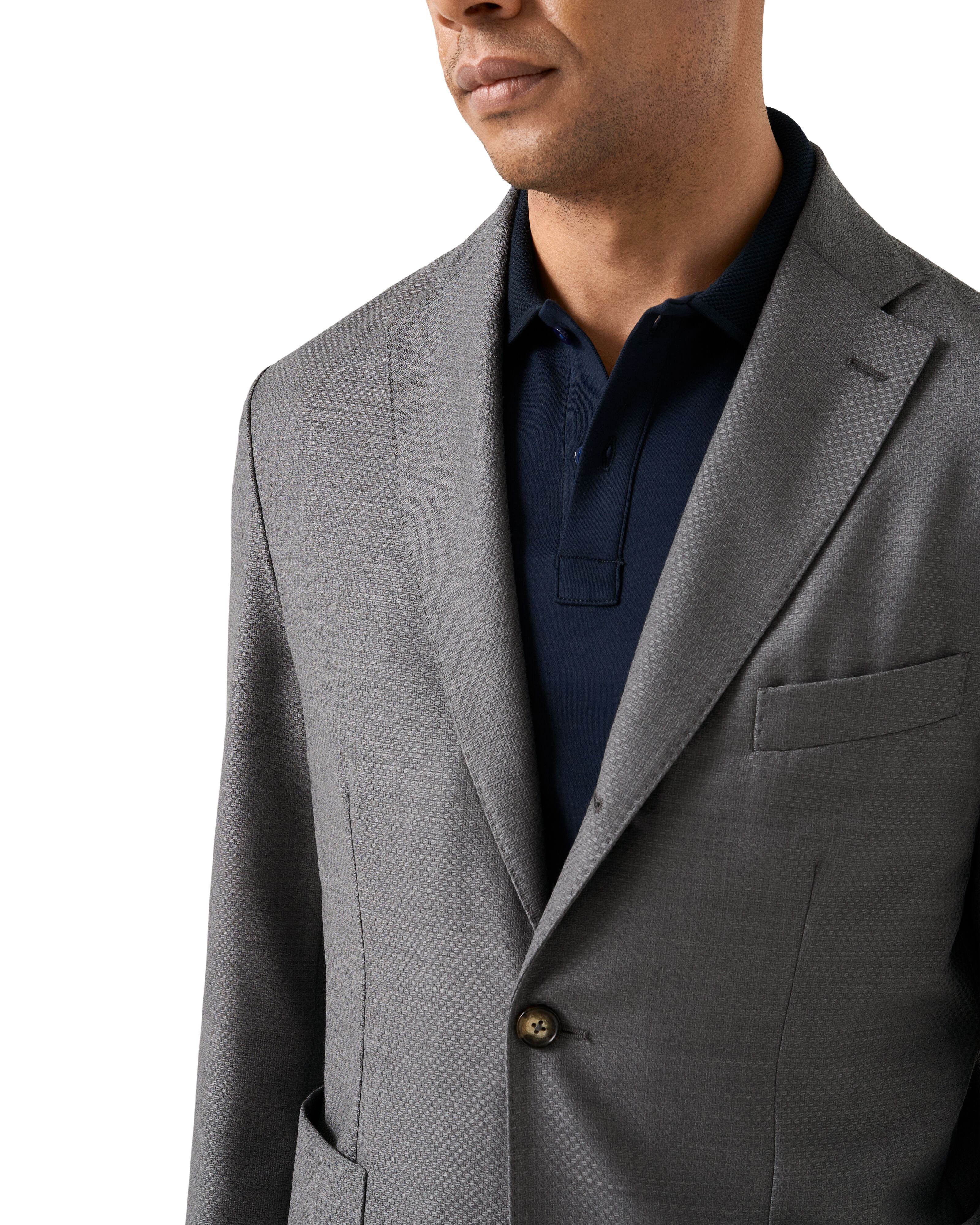 Wool Hopsack Soft Jacket - Eton