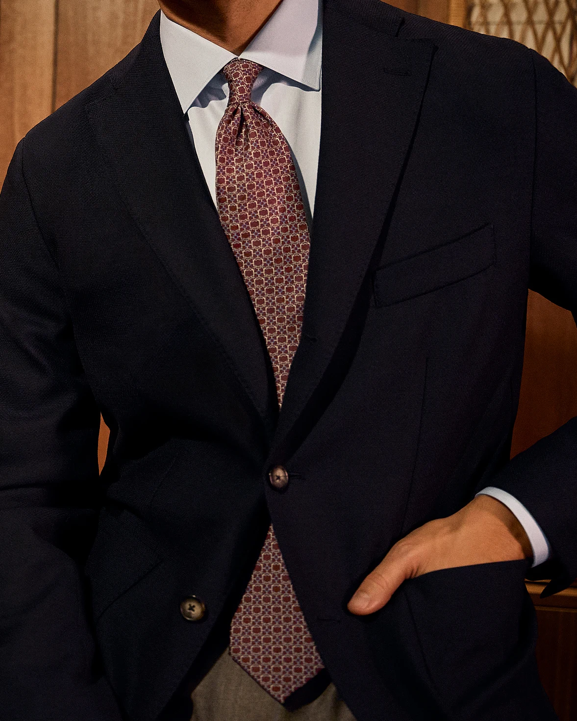 shirt soft jacket and tie