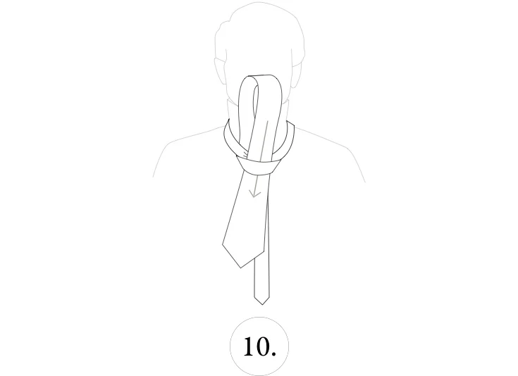 double windsor knot steps 10