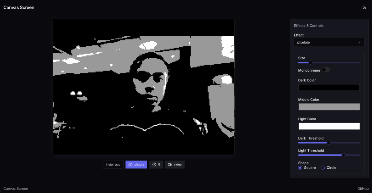 Canvas Screen