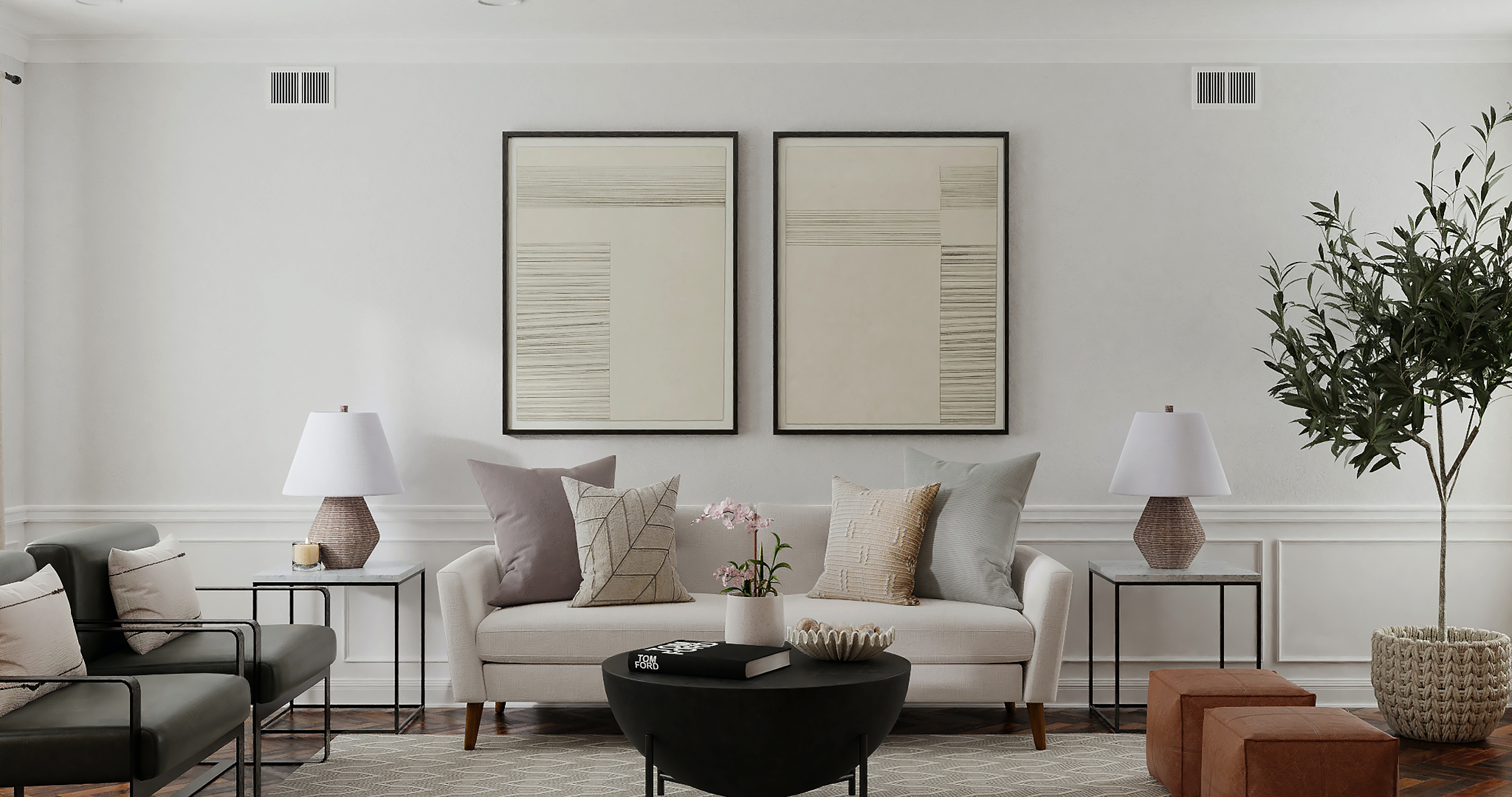 Living-room-with-paintings-above-the-sofa