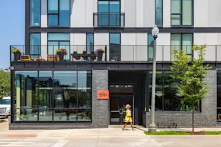 An exterior photo of Lena at City Modern.