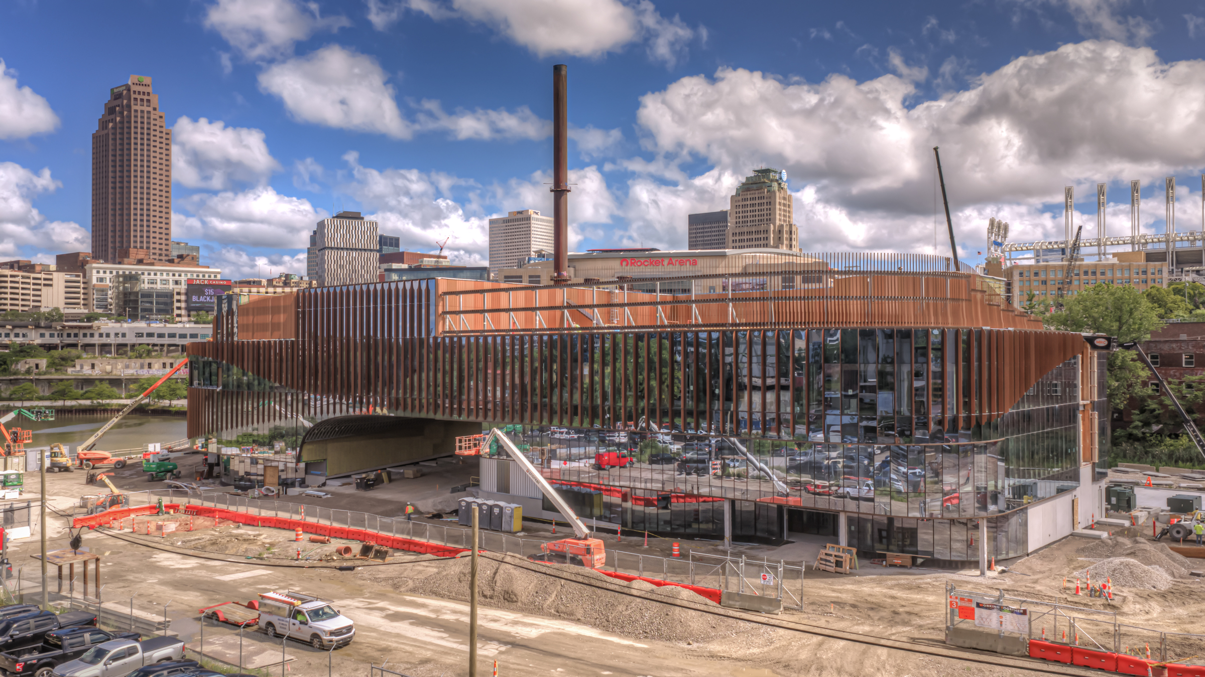 Aerial of the Cleveland Global Peak Performance Center under development as of August 03, 2026.