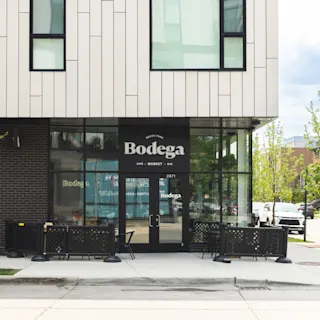 Exterior street view of Brush Park Bodega. 
