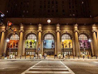 Exterior of Tower City. 
