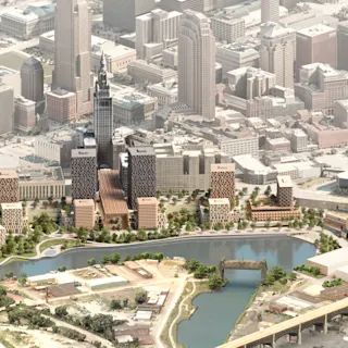 Rendering from Cuyahoga Riverfront Master Plan. 
