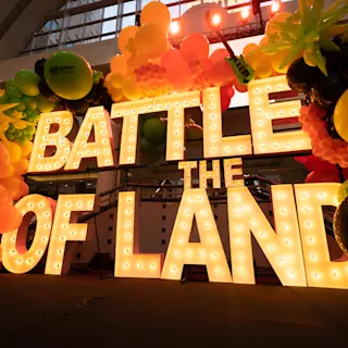Battle of the Land signage. 