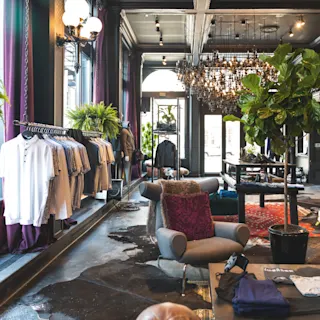 Interior of Greyson Clothiers.