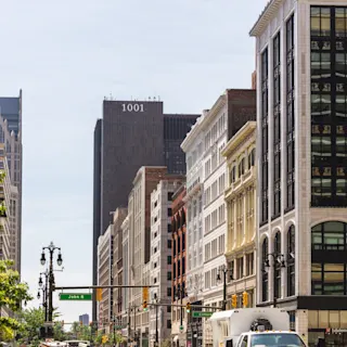Street view of Woodward Avenue. 