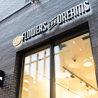 Flower for Dreams signage. 