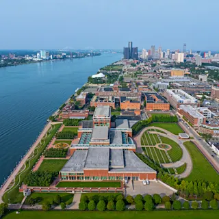 Aerial view of 200 Walker. 