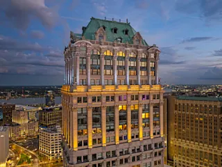 Aerial view of Book Tower. 
